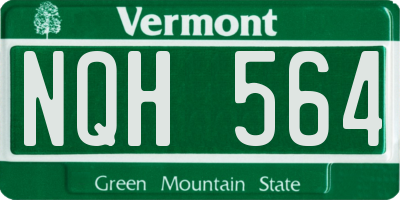 VT license plate NQH564