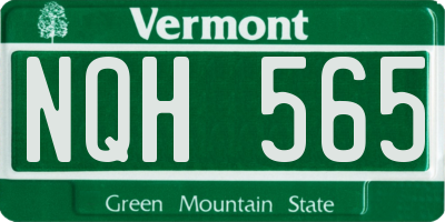 VT license plate NQH565