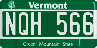 VT license plate NQH566