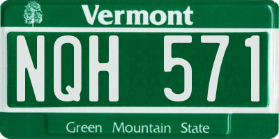 VT license plate NQH571