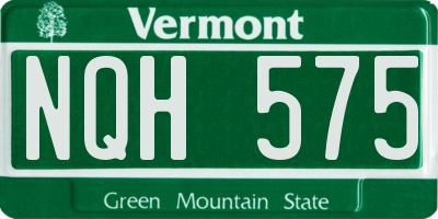 VT license plate NQH575