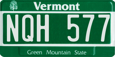 VT license plate NQH577