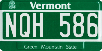 VT license plate NQH586