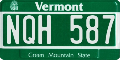 VT license plate NQH587