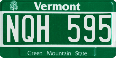 VT license plate NQH595