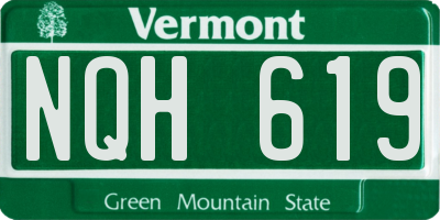 VT license plate NQH619