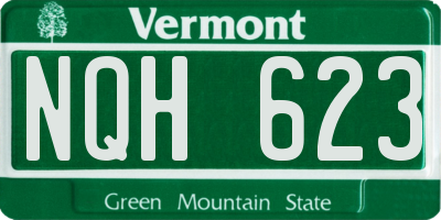 VT license plate NQH623