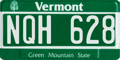 VT license plate NQH628