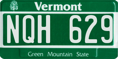 VT license plate NQH629