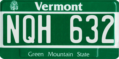 VT license plate NQH632