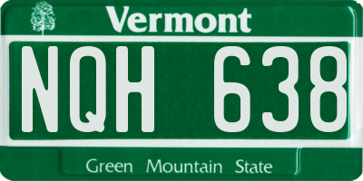 VT license plate NQH638