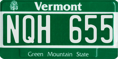 VT license plate NQH655