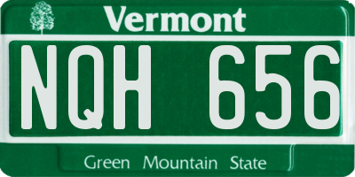 VT license plate NQH656