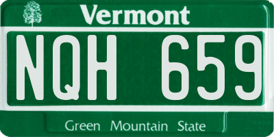 VT license plate NQH659