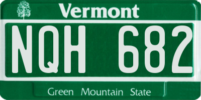 VT license plate NQH682