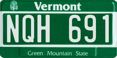 VT license plate NQH691