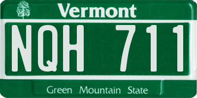 VT license plate NQH711