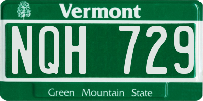 VT license plate NQH729