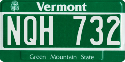 VT license plate NQH732