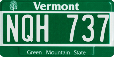 VT license plate NQH737