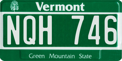 VT license plate NQH746
