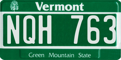 VT license plate NQH763