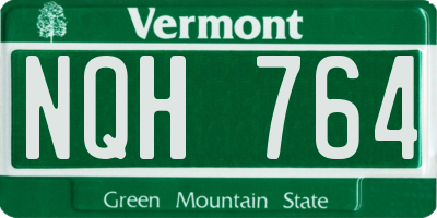 VT license plate NQH764
