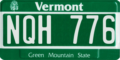 VT license plate NQH776