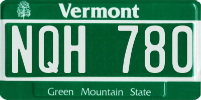 VT license plate NQH780