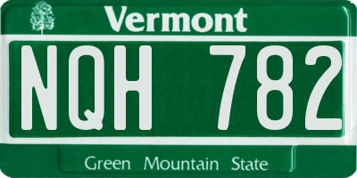 VT license plate NQH782