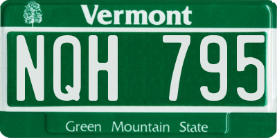 VT license plate NQH795