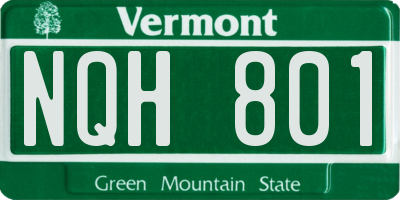 VT license plate NQH801