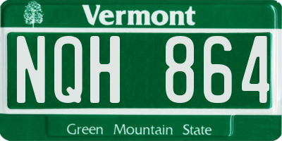 VT license plate NQH864