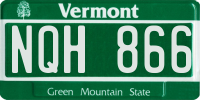 VT license plate NQH866