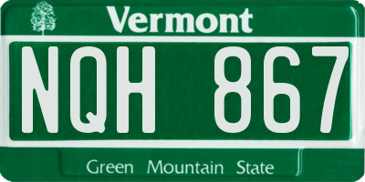 VT license plate NQH867
