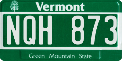 VT license plate NQH873