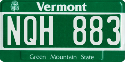 VT license plate NQH883