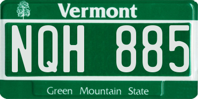 VT license plate NQH885
