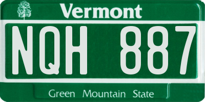VT license plate NQH887