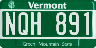 VT license plate NQH891