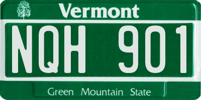 VT license plate NQH901