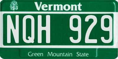 VT license plate NQH929