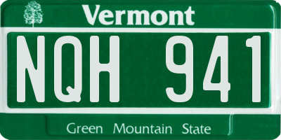 VT license plate NQH941
