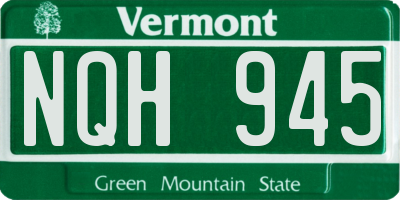VT license plate NQH945