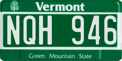 VT license plate NQH946