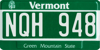 VT license plate NQH948