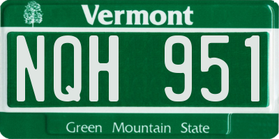 VT license plate NQH951