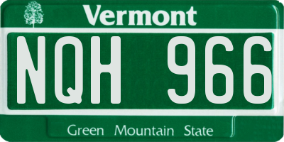 VT license plate NQH966