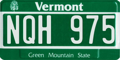 VT license plate NQH975