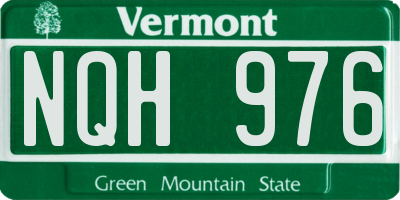 VT license plate NQH976